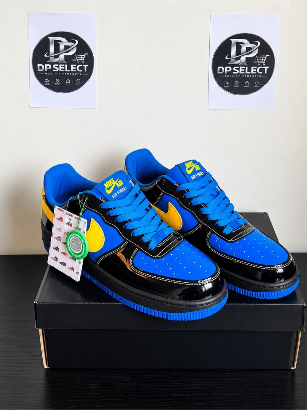 Nike Air Force 1 Low Men's Sneakers — Blue/Yellow